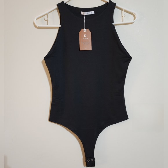 NWT Sexy Black Sleeveless Thong Bodysuit Tank Top Women's Size Small - Picture 11 of 11